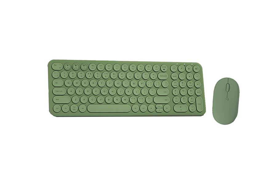 B.O.W Bluetooth Wireless Keyboard Mouse HB098S-2 Green
