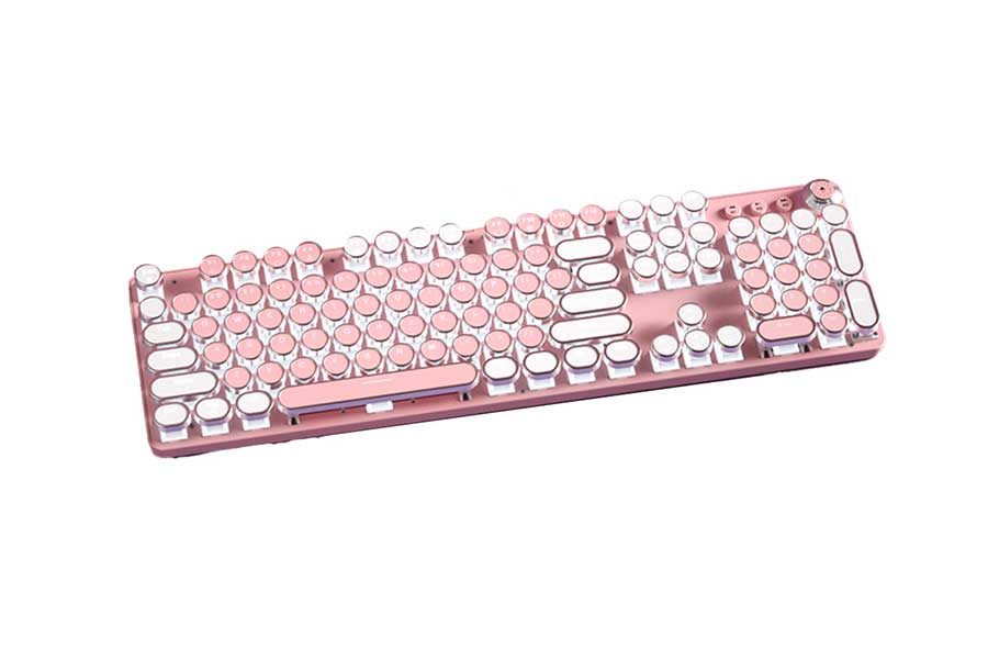 B.O.W Mechanical Wired Keyboard G09 Pink White
