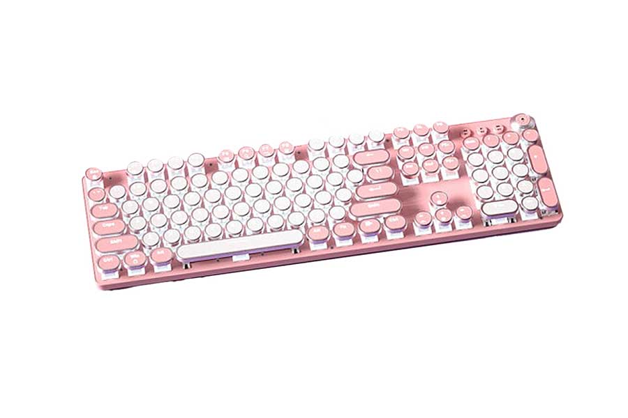 B.O.W Mechanical Wired Keyboard G09 White Pink