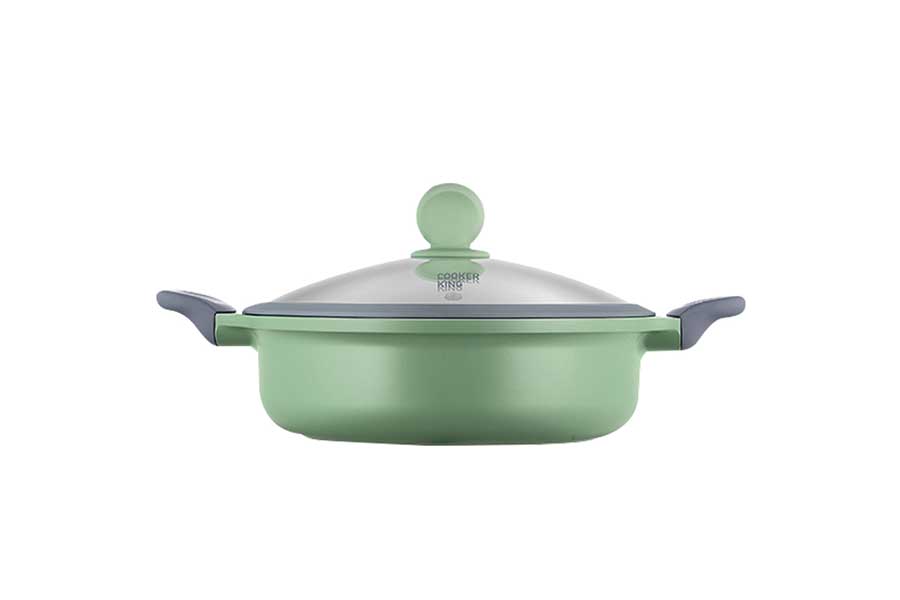 COOKER KING Bamboo Bluestone 30cm Hotpot with Lid